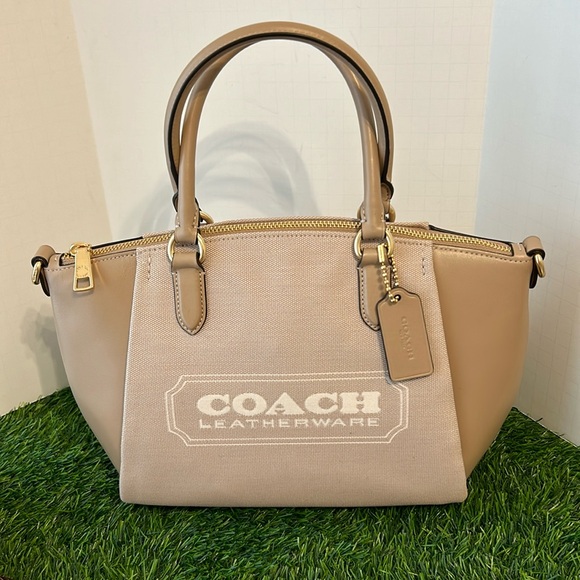 Coach Badge Jacquard Elise Satchel with Convertible Straps NWT - Picture 3 of 16